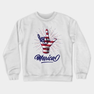 Love Merica Patriotic Independence Day Shirt 4th of July Crewneck Sweatshirt